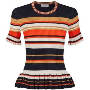 Sandro Striped Sweater Top